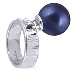 Кольцо (Майорка 14мм черничная; покрытие родий), Есть комплект