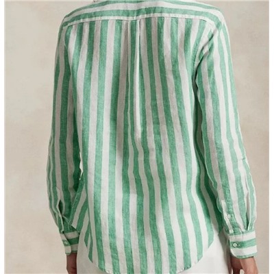 Женская рубашка в широкую полоску из хлопка РАЛЬ*Ф Л