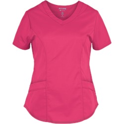 White Cross Scrubs Allure STRETCH Curved V-Neck Top