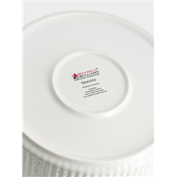 Кастрюля, 3 л, с крышкой, фарфор P, круглая, молочная, в крапинку, Speckle