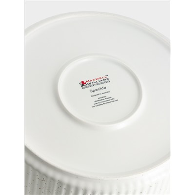 Кастрюля, 3 л, с крышкой, фарфор P, круглая, молочная, в крапинку, Speckle