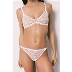 Braga clásica encaje y tul blanco