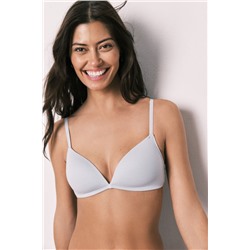 Sujetador triangular relleno algodón azul