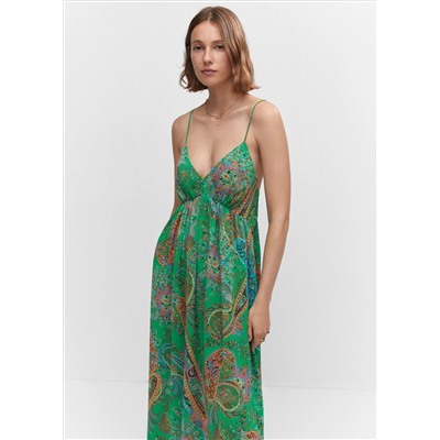 Vestido estampado espalda abierta