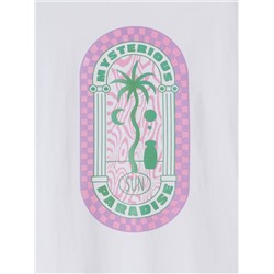 Футболка прямого кроя с принтом