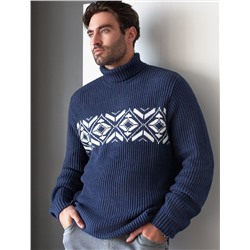 Свитер крупной фактурной вязки из мягкой пряжи из хлопка с акрилом