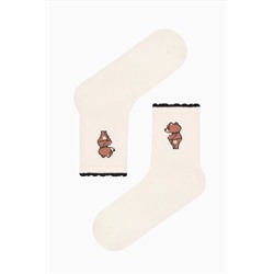 Penti 3 Çift Pamuklu Teddy Bear Ayı Desenli Soket Çorap