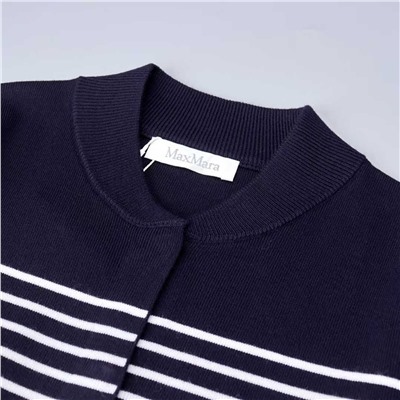 Простой шерстяной кардиган в тонкую полоску МАКС МАР*А