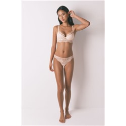 Tanga encaje tul rosa
