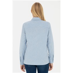 Kadın Açık Mavi Uzun Kollu Gömlek