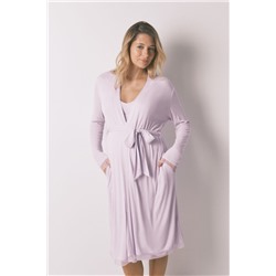 Bata midi "maternity" canalé lila