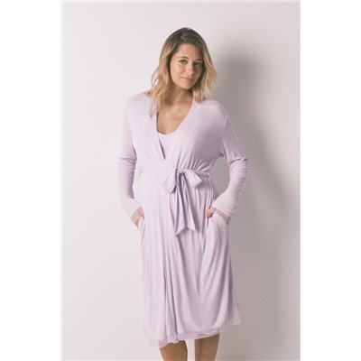 Bata midi "maternity" canalé lila