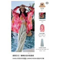 Яркая женская рубашка с летним цветочным принтом XIAOL*I