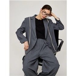 Серые брюки "Необработанный срез"