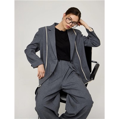 Серые брюки "Необработанный срез"