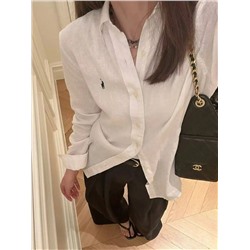 Женская льняная рубашка с длинным рукавом ( 10 цветов) РАЛЬ*Ф Л