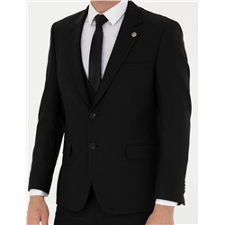 Siyah Slim Fit Takım Elbise