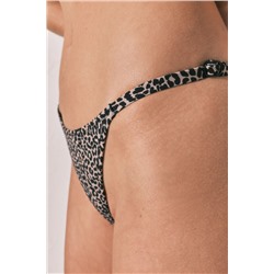 Braga bikini tanga animal print leopardo