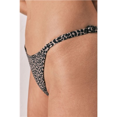 Braga bikini tanga animal print leopardo