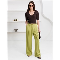 Джемпер из трикотажа в широкий рубчик