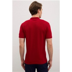 Erkek Bordo Basic Polo Yaka Tişört