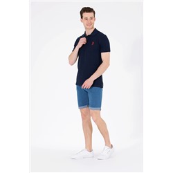 Erkek Koyu Lacivert Basic Polo Yaka Tişört