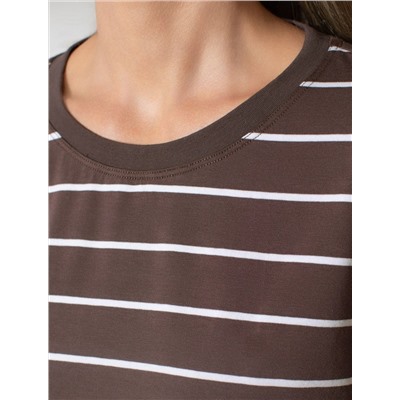 Лонгслив в полоску из премиального хлопка с эластаном