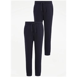 Navy Slim Leg School Joggers 2 Pack