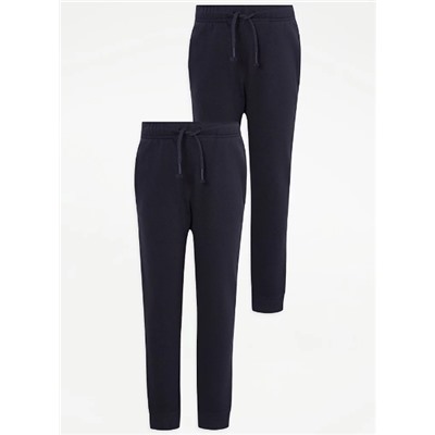 Navy Slim Leg School Joggers 2 Pack