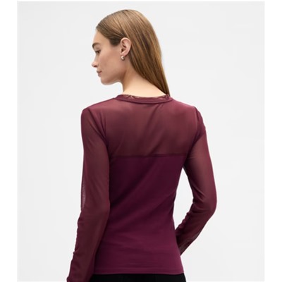 Stretch Jersey Mesh Top