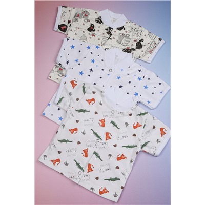 Набор, кофточки ясельные короткий рукав 2+1 в ассортименте 3 шт. арт. НБКФ-КР/ассортимент