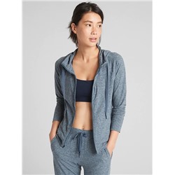 GapFit Full-Zip Hoodie in Brushed Tech Jersey