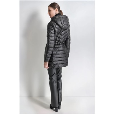 PUFFER JACKET WITH CINCHED WAIST