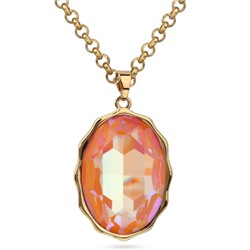 Кулон Сияние (кристаллы SW оранжевые; покрытие золото) 90-95см, Есть комплект