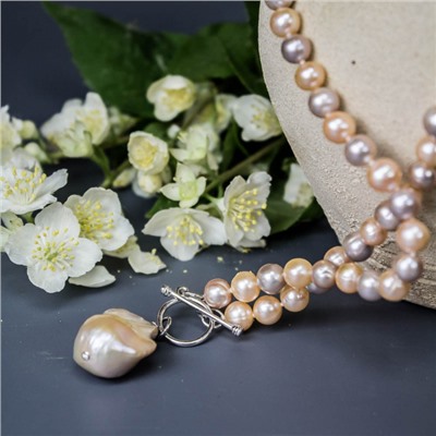 Бусы серебро 01417S9D7.5.45