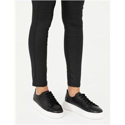 Siyah Deri Sneaker