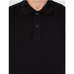 Siyah Regular Fit Polo Yaka Tişört