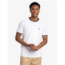 SIGNATURE STRIPE TRIM RINGER T-SHIRT