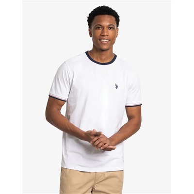 SIGNATURE STRIPE TRIM RINGER T-SHIRT
