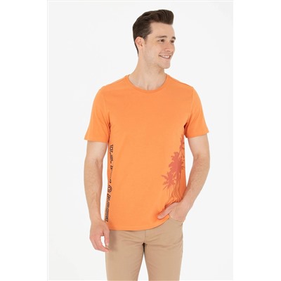 Erkek Kiremit Bisiklet Yaka Tişört