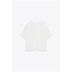 ZW COLLECTION LINEN TOP WITH TIES