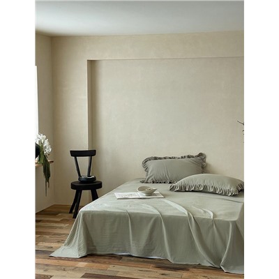 Хлопковая матовая простынь