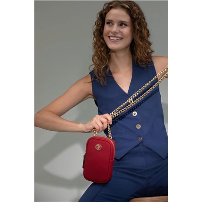 Kadın Kırmızı Telefon Çantası