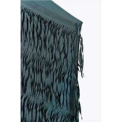 FRINGED MIDI DRESS
