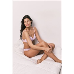 Sujetador triangular relleno encaje lila CHARMING