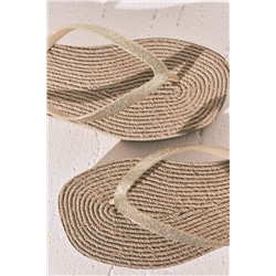 Chanclas efecto esparto brillo