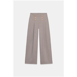 TWILL TROUSERS WITH BUTTONS