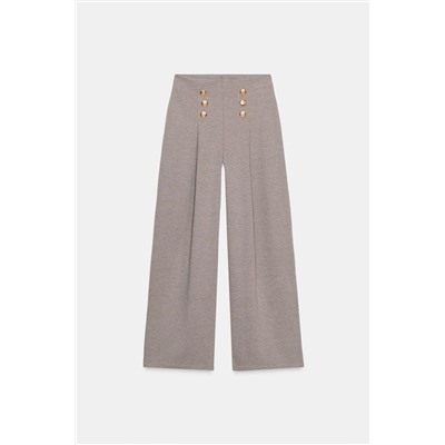 TWILL TROUSERS WITH BUTTONS