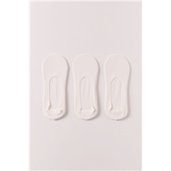 Pack 3 calcetines invisibles blancos