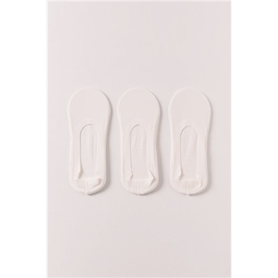 Pack 3 calcetines invisibles blancos